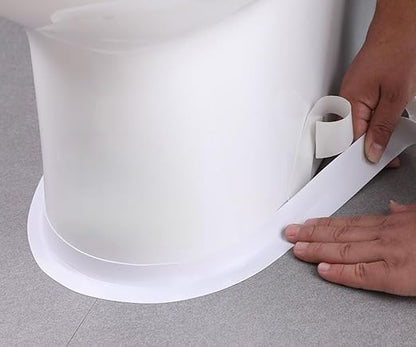 White Caulk Tape Bathroom Easy DIY Sealant Solution Peel & Stick for Bathtubs Toilets Walls Floors Tiles Wallpaper Edges, Quick & Mess-Free Waterproof Sealing, Create a Clean Finished Look in Minutes