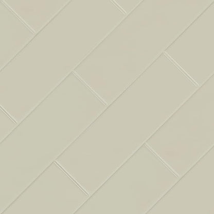 M S International Urbano Crema Glossy Ceramic Subway Tile for Bathroom, Kitchen Backsplash, Accent Wall, and Shower - Sample