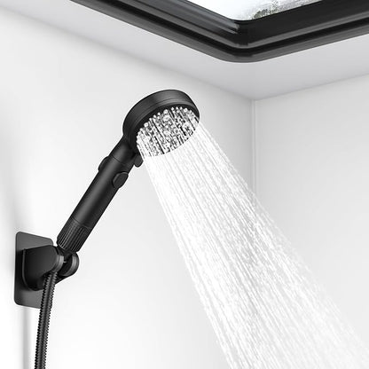 RV Shower Head with Hose, High Pressure 9 Mode Black Shower Head with On/Off Switch, Filtered Black Shower Head, Shower Head for RV/Campers, Travel Trailer, Motorhome for Water Saving（Black）