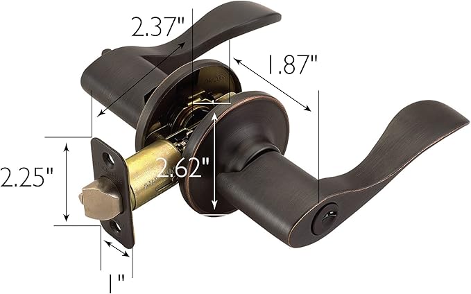 Design House Springdale Keyed Entry Exterior Door Lever Handle Lockset, Oil-Rubbed Bronze, 6.375 in x 1.94 in x 2.625 in, Item 700542