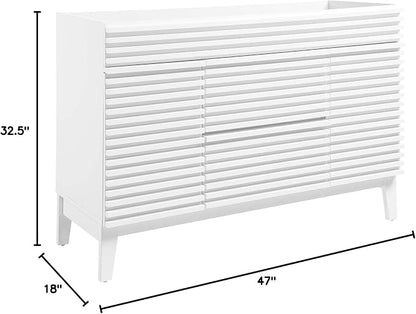 Modway Render 48" Single Sink Compatible (Not Included) Bathroom Vanity Cabinet in White