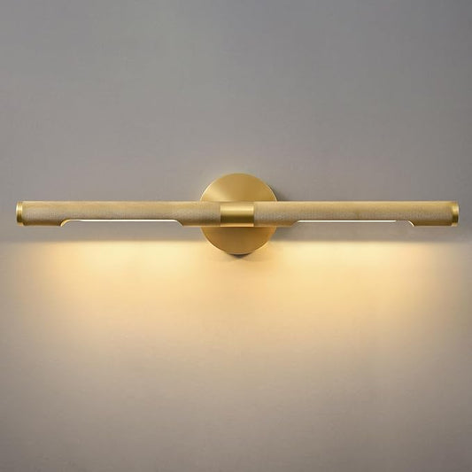 Museum Gallery Bathroom Picture Light - 24 Inch Long Gold Brass Dimmable Hardwired Wall Sconces with E12 Bulb - Frame Pictures Art Deco Sconce Lights for Painting Photo Artwork Library Vanity Over
