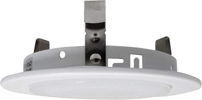 NICOR Lighting 4 inch White Shower Trim with Glass Albalite Lens, for 4 inch Housings (19509WH)