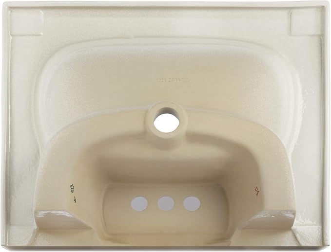 Ceramic Bathroom Sink Top with Raised Back - Fits Standard 24” Vanity | Elegant and Durable Bathroom Sinks for Modern Homes - Upgrade Your Space - Perfect for Any Bathroom Design
