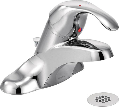 Moen 8434 Commercial M-Bition 4-Inch Centerset Bathroom Faucet with Grid Strainer 1.5 gpm, Chrome
