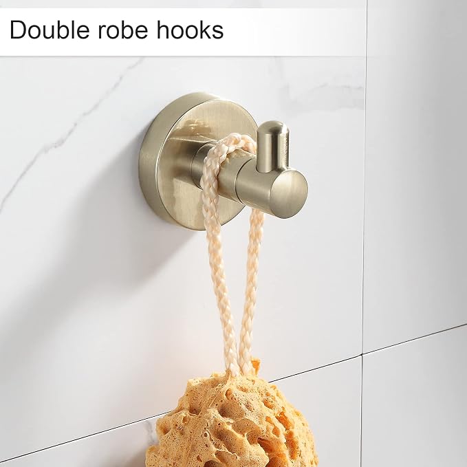 BGL Bathroom Accessory Set Brushed Gold 4 Pieces Towel Rack Set