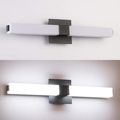 Bathroom Vanity Light Black - 24 inch Modern Vanity Lights for Bathroom - 18W LED Bath Lights Over Mirror Cool White Light 6000K