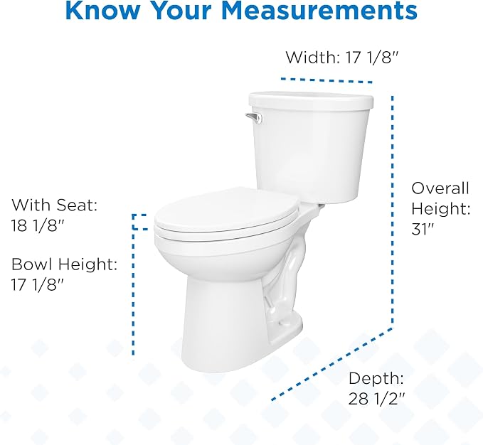 Gerber Maxwell Crest Elongated Two-Piece Toilet, Soft-Close Seat, White | Efficient flush clears the bowl with ease | Tool-free install kit with wax ring included | Glazed trapway prevents clogs