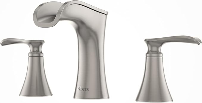 Pfister Jaida Bathroom Sink Faucet, 8-Inch Widespread, 2-Handle, 3-Hole, Spot Defense Brushed Nickel Finish, LF049JDGS