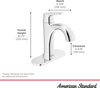 American Standard 7429101.243 Becklow Single-Handle Bathroom Faucet, 1.2 GPM, Matte Black