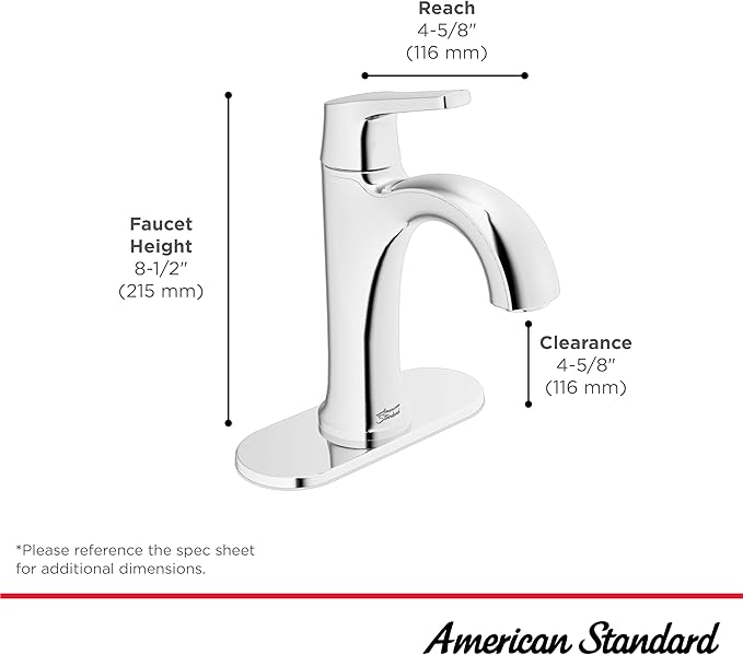 American Standard 7429101.002 Becklow Single-Handle Bathroom Faucet, 1.2 GPM, Chrome