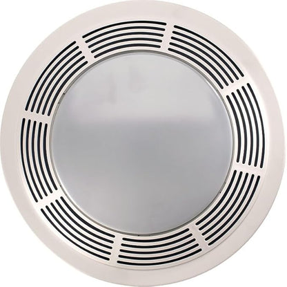 Broan-NuTone 750 Round Fan and Light Combo for Bathroom and Home, White Grille with Glass Lens, 100-Watts, 3.5 Sones, 100 CFM
