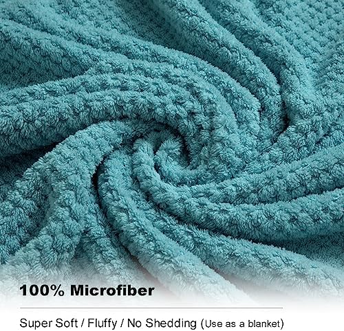 Extra Large Bath Towel Sheet Set 35x70 Inches - Oversized Bath Towels Set, Large Microfiber - Quick Dry,Lightweight,Super Soft,Highly Absorbent Towel Set for Bathroom,Hotel,SPA,Pack of 4(Turquoise)