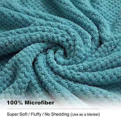 Extra Large Bath Towel Sheet Set 35x70 Inches - Oversized Bath Towels Set, Large Microfiber - Quick Dry,Lightweight,Super Soft,Highly Absorbent Towel Set for Bathroom,Hotel,SPA,Pack of 4(Turquoise)
