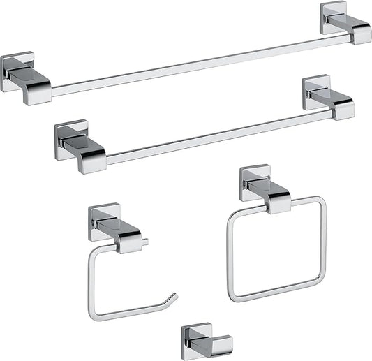 DELTA 77524 Ara Towel Bar Rack, 24 inch, Chrome, 24 In