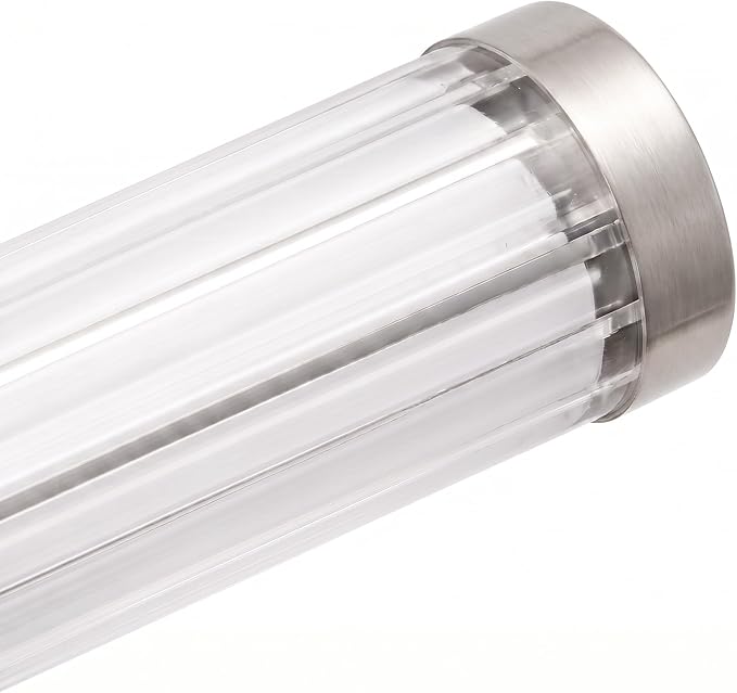 URSOLA 48" Modern LED Bathroom Light Fixtures, Brushed Nickel 3CCT Dimmable Bathroom Vanity Light Over Mirror, Bathroom Vanity Bath Bar Lights with 360° Removable Acrylic Light Tube