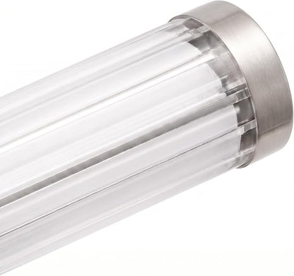 URSOLA 24" Modern LED Bathroom Light Fixtures, Brushed Nickel 3CCT Dimmable Bathroom Vanity Light Over Mirror, Bathroom Vanity Bath Bar Lights with 360° Removable Acrylic Light Tube