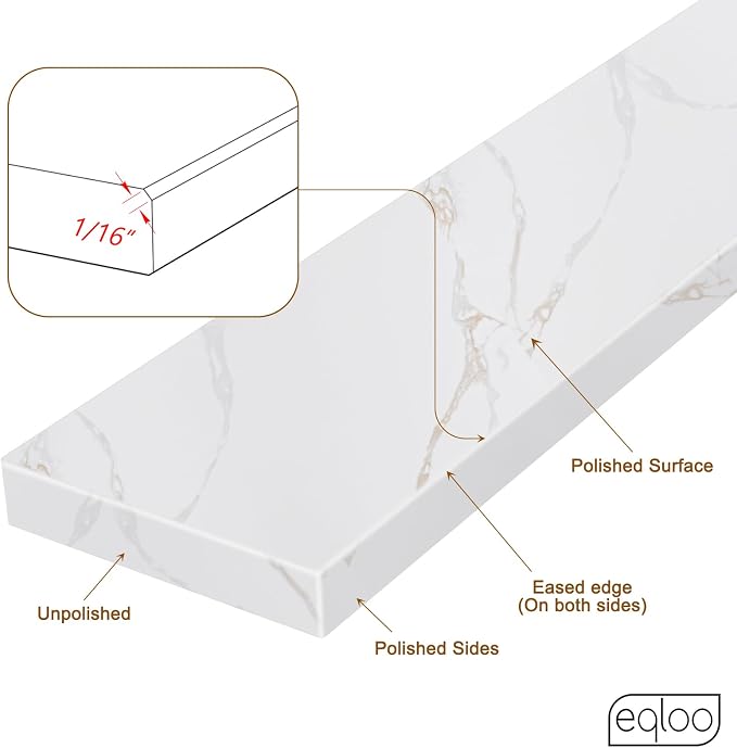 21 in. W x 4 in. H Sidesplash in Golden Calacatta, 21 Inch Universal Bathroom Vanity Sidesplashes, Quartz Side Splash for Bathroom Vanity Sink Top
