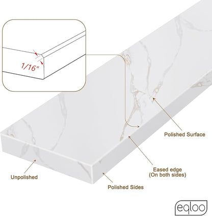 21 in. W x 4 in. H Sidesplash in Golden Calacatta, 21 Inch Universal Bathroom Vanity Sidesplashes, Quartz Side Splash for Bathroom Vanity Sink Top