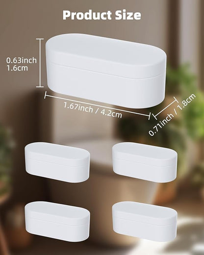 Hibbent 4 pieces Toilet Seat Bumpers for Bidet, Strong Adhesive Toilet Seat Bumpers for Use with Bidet Attachment, Universal Buffer Toilet Lid Bumpers, White
