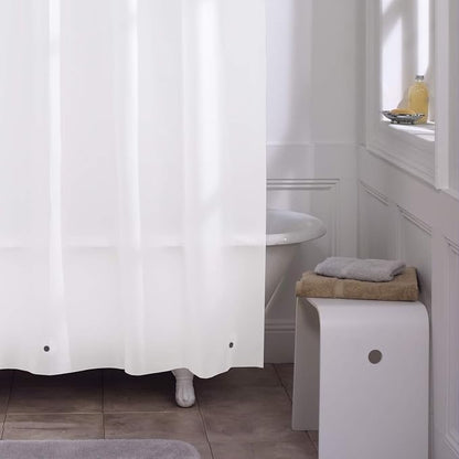 Zenna Home Shower Curtain Liner, Heavyweight Transparent Liner for Showers and Bathtubs with Rustproof Grommets and Weighted Hem, 8-Gauge EVA, 70 x 71 Inches, White