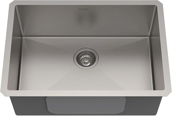 KRAUS Standart PRO 28-inch 16 Gauge Undermount Single Bowl Stainless Steel Kitchen Sink, KHU100-28