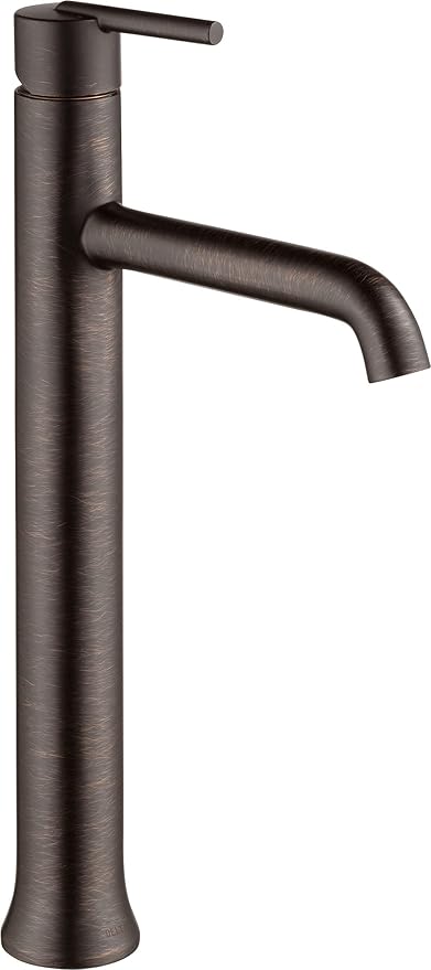 Delta Trinsic Vessel Sink Oil Rubbed Bronze Bathroom Faucet 1 Hole, Single Hole Bathroom Sink Faucet for Vanity, Venetian Bronze 759-RB-DST