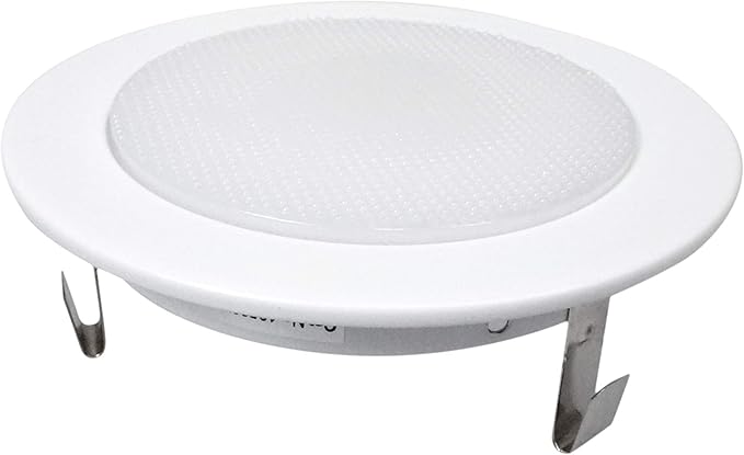NICOR Lighting 4 inch White Shower Trim with Glass Albalite Lens, for 4 inch Housings (19509WH)
