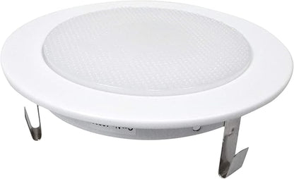 NICOR Lighting 4 inch White Shower Trim with Glass Albalite Lens, for 4 inch Housings (19509WH)