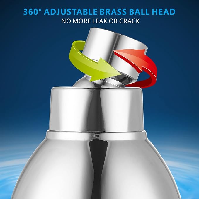 2 Pack High Pressure Shower Head - Powerful Bathroom Pressure Boosting Showerhead - Perfect Universal Replacement for Rain Shower Heads(Chrome)