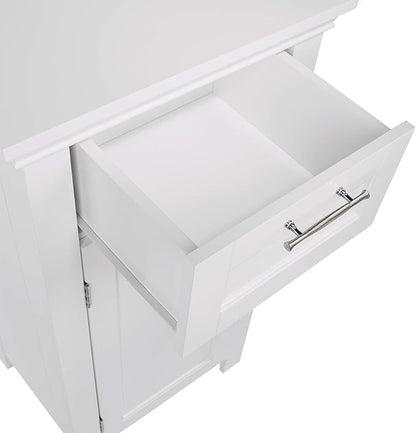 RiverRidge 06-037 Somerset Single Door Floor Storage Cabinet, White