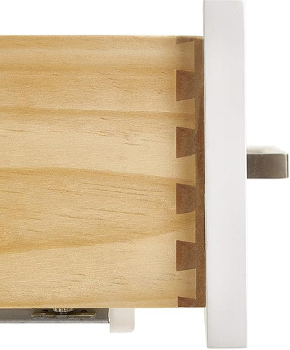 ARIEL Cambridge 54-inch Bathroom Vanity Base Cabinet,Solid Wood, 2 Soft Closing Doors, 9 Dovetail Drawers, White