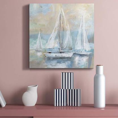 Renditions Gallery Sail Away Wall Art, Premium Gallery Wrapped Canvas Decor, Ready to Hang, 10 in H x 10 in W, Made in America Print