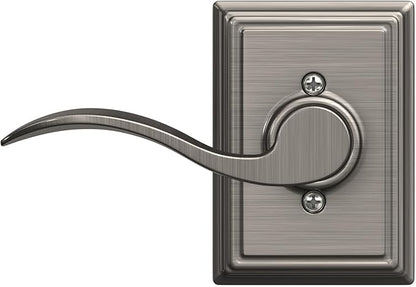 SCHLAGE Accent Lever with Addison Trim Non-Turning Lock in Antique Pewter - Right Handed - F170 ACC 620 ADD RH
