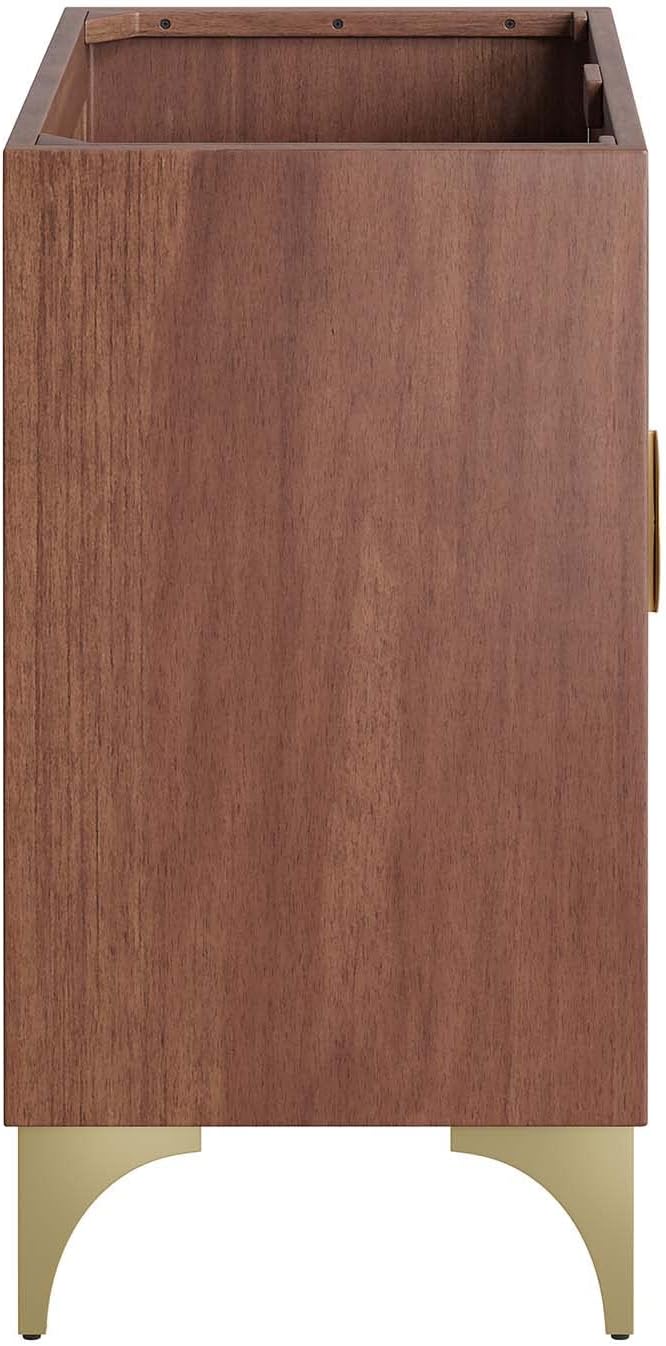 Modway Daylight Bathroom Vanity Cabinet-Sink Basin Not Included, 36 Inch, Walnut