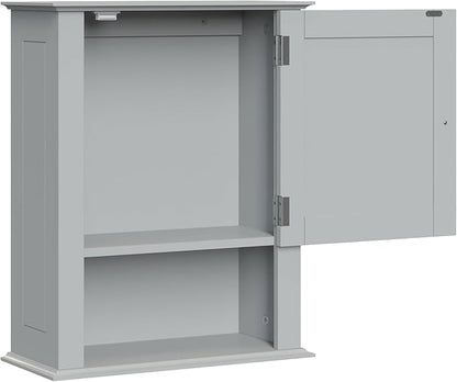 RiverRidge Ashland Single Door Wall, Gray Cabinet,Grey