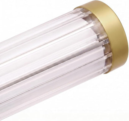 URSOLA 24" Modern LED Bathroom Light Fixtures, Satin Brass 3CCT Dimmable Bathroom Vanity Light Over Mirror, Bathroom Vanity Bath Bar Lights with 360° Removable Acrylic Light Tube