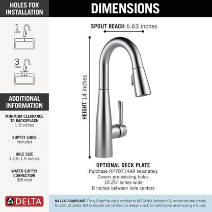 Essa Single Handle Pull-Down Bar/Prep Faucet