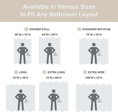 Madison Park Arbor Waffle Long Shower Curtain for Bathroom, 72 x 78, Beige | Adds Privacy, Machine Washable, Farmhouse, OEKO-TEX Certified Bathroom Curtain, 3M Scotchgard Moisture Management
