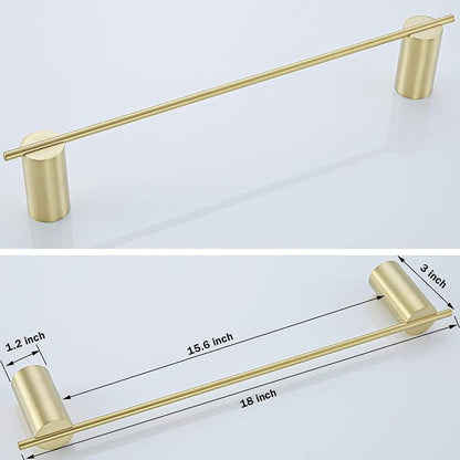 RANDOM Brushed Gold Towel Bar Rack Holder Rod 18 inch Hand Towel Holder for Bathroom Kitchen Hardware Accessories Wall Mount 96068-2-18BG