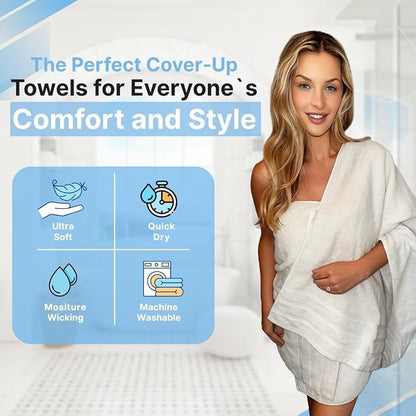 Infinitee Xclusives 100% Ring-Spun Cotton Bath Towels for Bathroom - Pack 2 | Luxury Super Soft, Absorbent & Quick-Drying |27x54 inches| Large Bathroom Towels Set |600 GSM| Gym, Shower, Spa & Hotel Use
