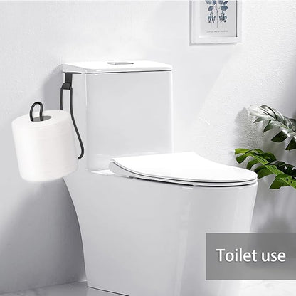 Over the Tank Toilet Paper Holder, Metal Toilet Paper Holder, Black | Toilet Paper Roll Holder, Bathroom Toilet Paper Storage, Space Saving for Bathroom