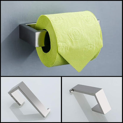 4 Pieces Bathroom Hardware Accessories Set Towel Bar Towel Holder Robe Hook Toilet Paper Holder Stainless Steel,Q8-P4BR