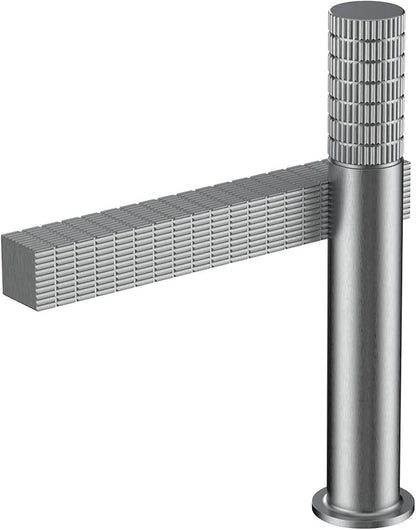 Bathroom Faucet Single Handle Single Hole Faucet for Bathroom Sink Hot and Cold Gun Gray