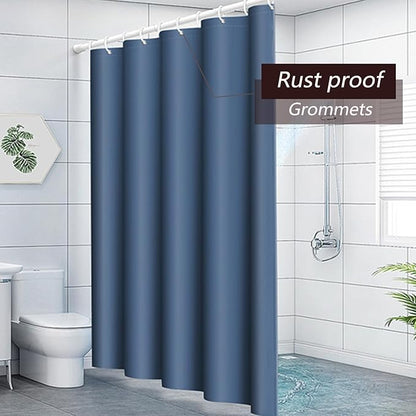 Navy Blue Shower Curtain Liner, 4G PEVA Shower Liner, Plastic Waterproof Shower Curtains, 72x72 inch with Grommet Holes 3 Magnetic Weights