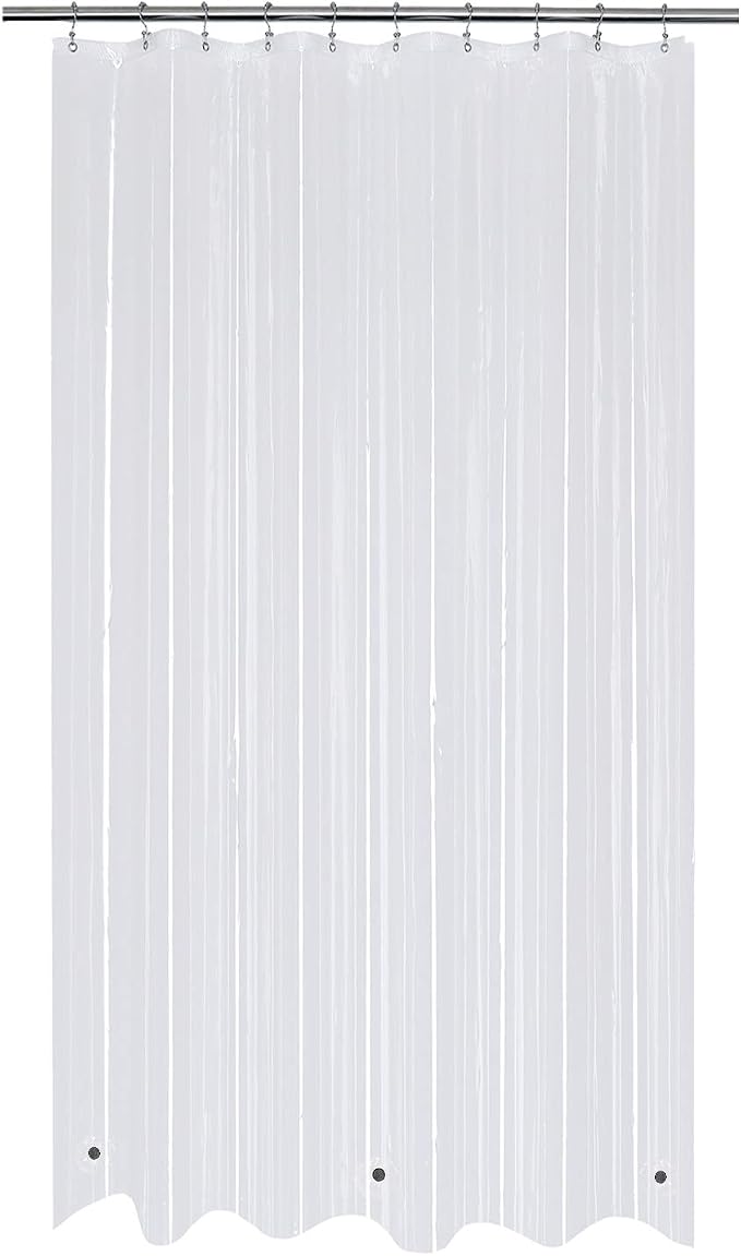 54x78 Stall Size Shower Curtain Liner Clear | 3 Bottom Magnets,10 Rustproof Grommets,Water Proof Heavy Duty PEVA 54W x 78H for Shower Stall or RV Home Long Size