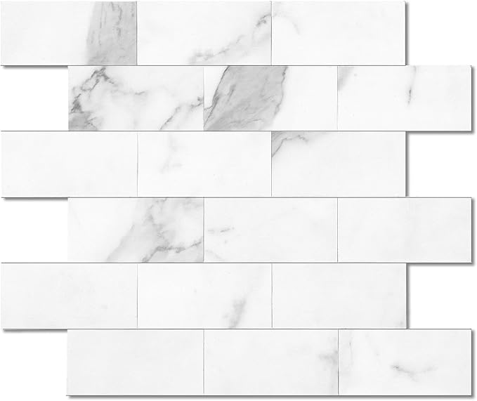 2026 New Upgrade Peel and Stick Backsplash Tile, Peel and Stick 11.34" X 11.57" Wall Tile for Kitchen, Bathroom, Fireplace, Laundry (Bright White, 20 Packs)