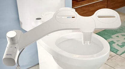 – Quality bidet attachment, elegant design | Dual nozzle for front and rear fresh water wash. Non-electric and retractable sprayers. Ultra-slim and easy to fit.