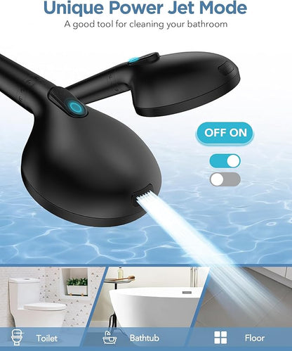 MakeFit Filtered Shower Head with Handheld-10 Modes High Pressure Showerhead with Built-in Power Wash,Long 71-inch Hose & Adjustable Bracket, Water Softener Filter Beads for Hard Water-Remove Chlorine