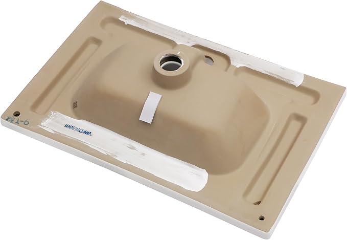 Sarlai Wall Hung Bathroom Vessel Sink with Towel Rack, 24x16 Inch Wall Mounted Rectangle Ceramic Bathroom Sink White Wash Modern Vanity Floating Basin